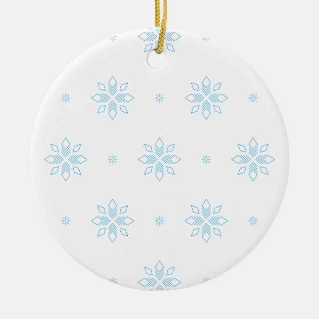 Eiskristalle in blau keramik ornament (Vorne)