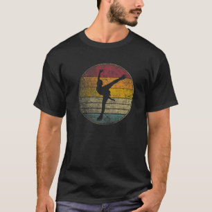 Eiskunstlauf Eisläufer Eiskunstläufer Skate Retro- T-Shirt