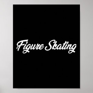 Eiskunstlauf Kursiver Text Novelty Hobby Poster
