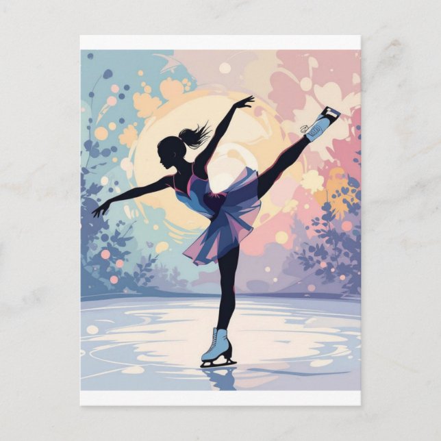 Eiskunstlauf Postkarte (Vorderseite)