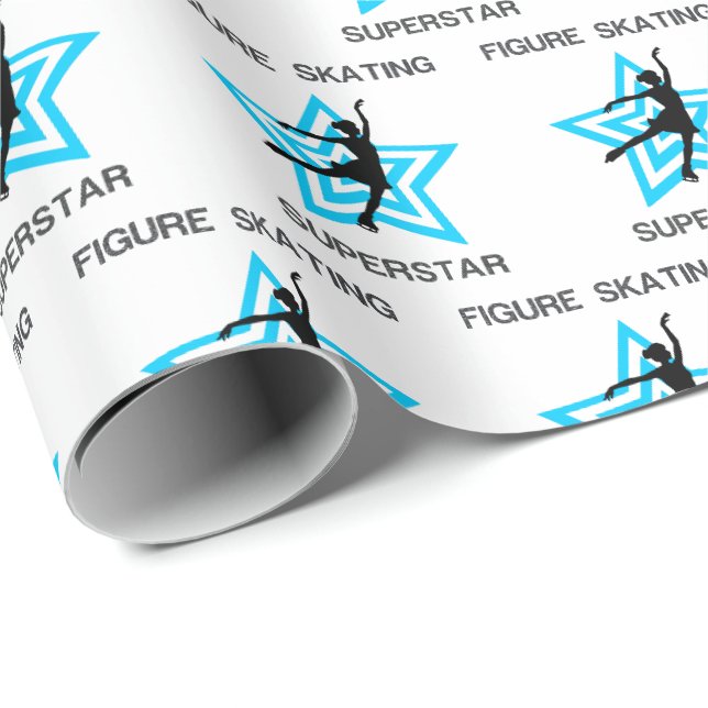 Eiskunstlauf-Star Geschenkpapier (Rolleneckpunkt)