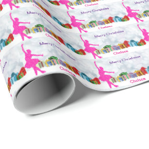 Eiskunstlauf Weihnachten Geschenkpapier