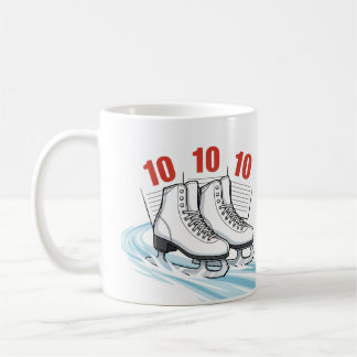 Eiskunstläufer mit Bewertungstabellen - Tassen