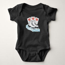 Eiskunstläufer mit Bewertungstafeln - Babyshirts Baby Strampler