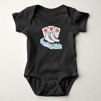 Eiskunstläufer mit Bewertungstafeln - Babyshirts Baby Strampler