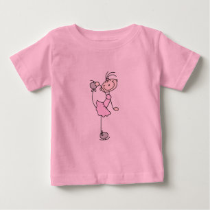 Eiskunstläuferin im rosa Kleid T-Shirts und Gesche