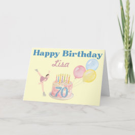 EISKUNSTLAUFERIN ZUM 70. GEBURTSTAG GRATULIERENDE KARTE