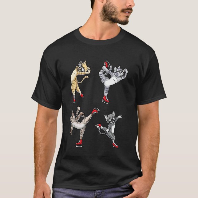Eiskunstlaufkatze T-Shirt (Vorderseite)