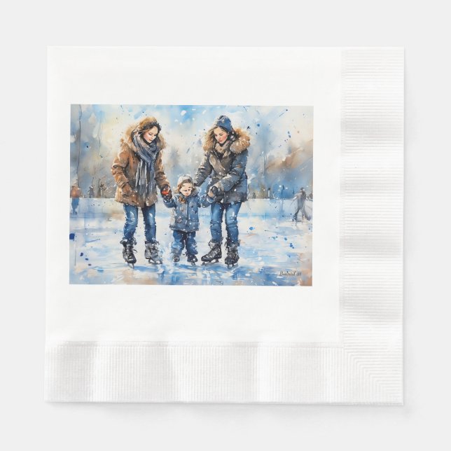 Eislauf-Abenteuer,  Serviette (Vorderseite)