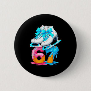 Eislauf Eis Drip Nummer 67 Spieler 67. Geburtstag Button