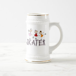 Eislauf-T-Shirts und Geschenke Bierglas
