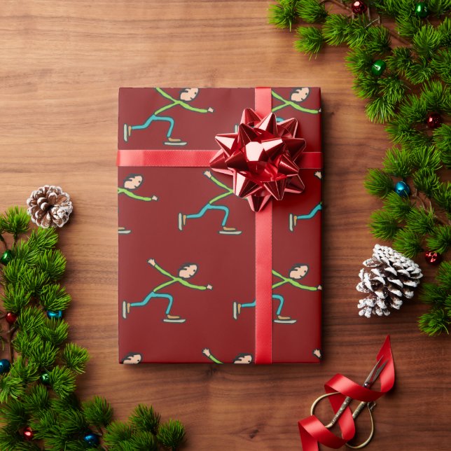 Eislaufen Geschenkpapier (Feiertagsgeschenk)