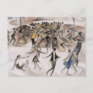 Eislaufen im Bois de Boulogne von Alice Bailly Postkarte