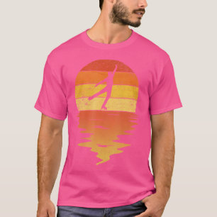 Eislaufen Sonnenuntergang 70er Eislaufen T-Shirt