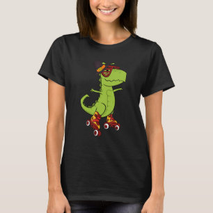 Eislaufender Dinosaurier Thanksgiving Day Cool Rex T-Shirt