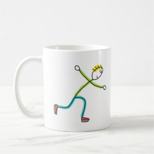 Eislaufender Stickman Kaffeetasse