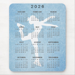 Eisläufer-Design 2025 Kalender-Mauspad Mousepad