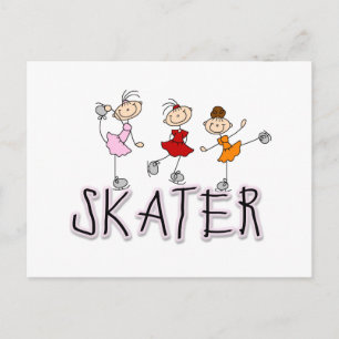 Eisläufer T-Shirts und Geschenke Postkarte