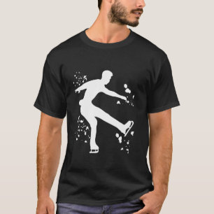 Eisläuferin Eiskunstlauf Farbige Mädchen Eislaufen T-Shirt