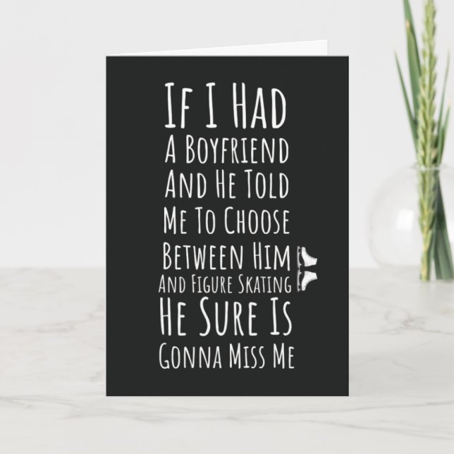 Eislaufkarten Mädchen Schlittschuh laufen Schlitts Karte (Vorderseite)