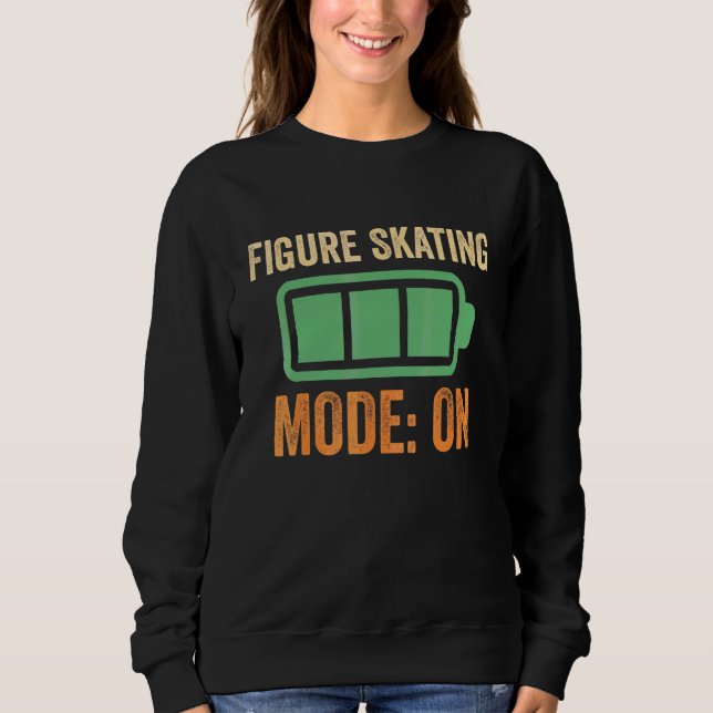 Eislaufmodus bei Batterie-Design Sweatshirt (Vorderseite)