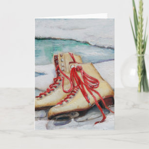 Eislaufträume Feiertagskarte