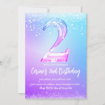 Eisnummer weiß glitzernd Mädchen 2. Geburtstag