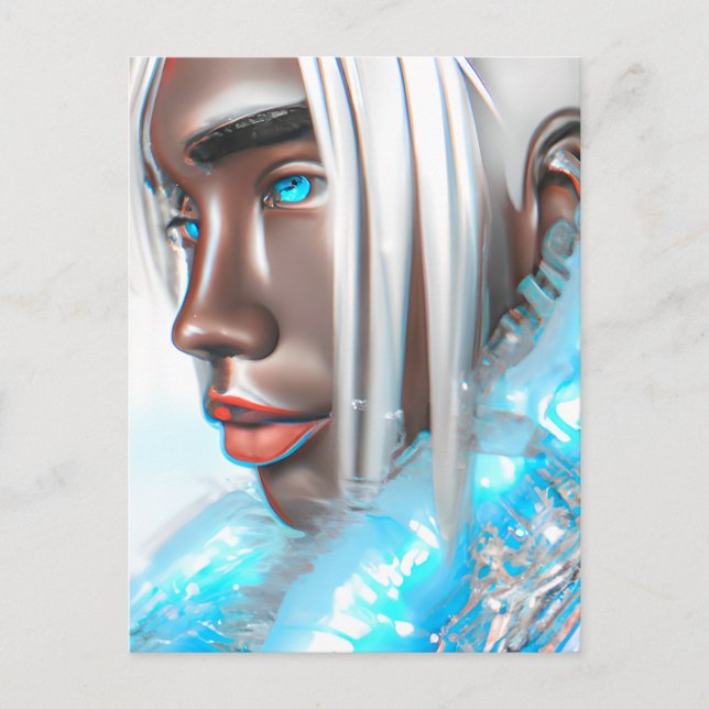 Eisprinz Melanin Black Boy Magic Bruh Winter Bro Postkarte (Vorderseite)