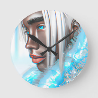 Eisprinz Melanin Black Boy Magic Bruh Winter Bro Runde Wanduhr