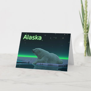 Eisrand Eisbär Feiertagskarte
