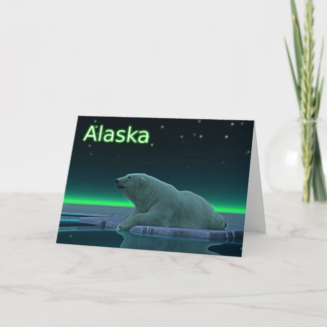 Eisrand Eisbär Feiertagskarte (Vorderseite)