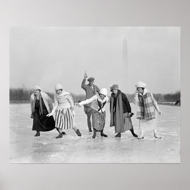 Eisrennen, 1925. Vintages Foto Poster (Vorne)