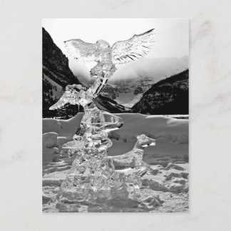 Eisskulptur am Lake Louise, Alberta, Kanada Postkarte