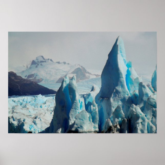 Eisspitzen im Perito Moreno Andengletscher Poster (Vorne)