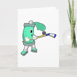 Eisspray beim Eishockey mit Eishockeyschläger Karte