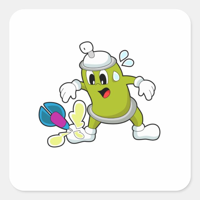 Eisspray Darts Dart Quadratischer Aufkleber (Vorderseite)