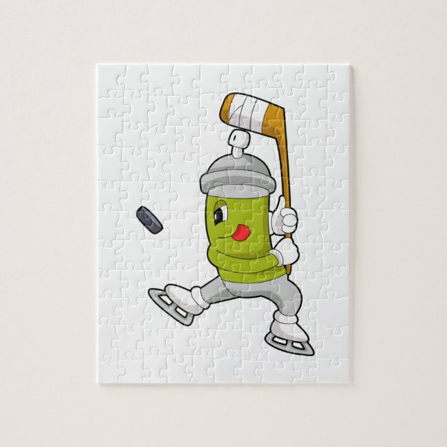 Eisspray Eishockey Eishockey Eishockeystick Puzzle (Vertikal)