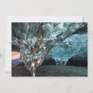 Eisstalaktit in einer Eishöhle Dankeskarte