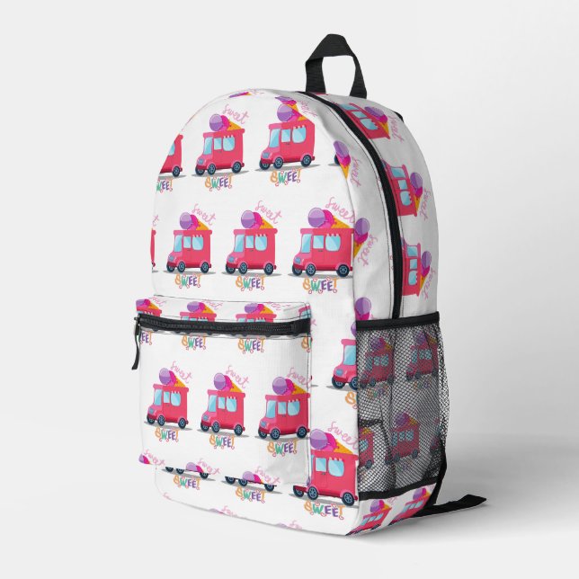 Eisstapler Bedruckter Rucksack (Rückseitige Ecke Rechts)