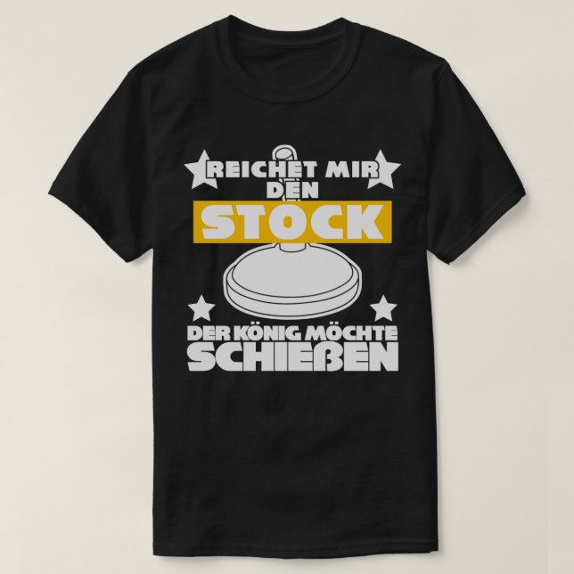Eisstock-Joke Stock Shooting Sport T-Shirt (Design vorne)