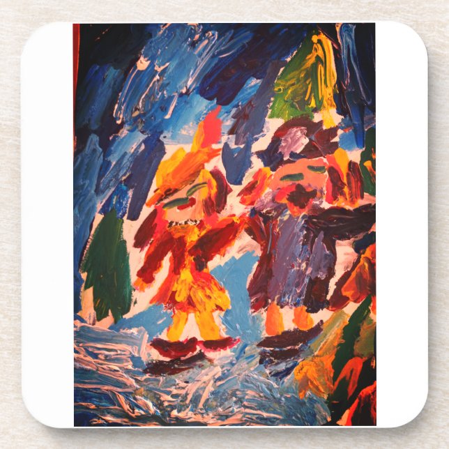 Eisstockspass Getränkeuntersetzer (Vorderseite)