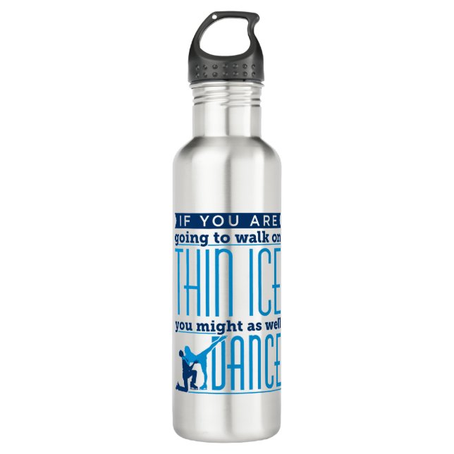 Eistanzen, wenn Sie auf der Düne laufen wollen Edelstahlflasche (Vorderseite)