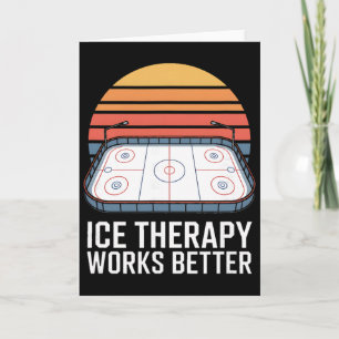 Eistherapie wirkt besser Hockey-Eisbahn Retro Karte