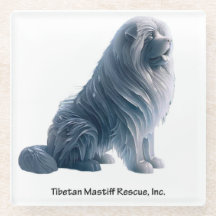 Eistibetischer Mastiff-Glass-Untersetzer