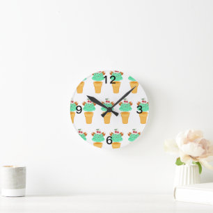 Eistüte Runde Wanduhr