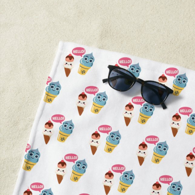 Eistüte Strandtuch (Beispiel)