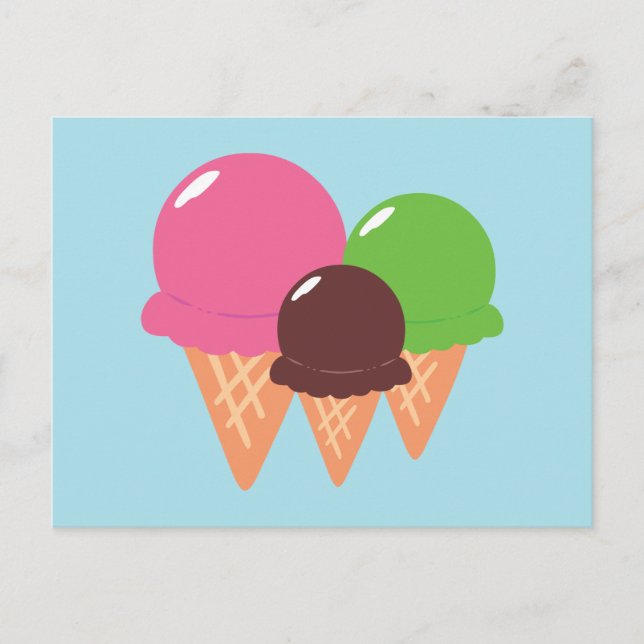 Eistüten Postkarte (Vorderseite)