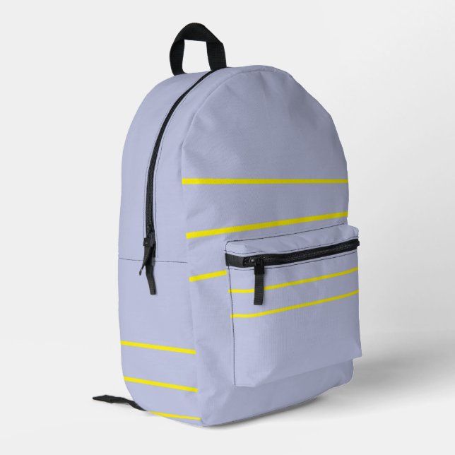 Eisviolett  Gelb  Bedruckter Rucksack (Rückseitige Ecke links)