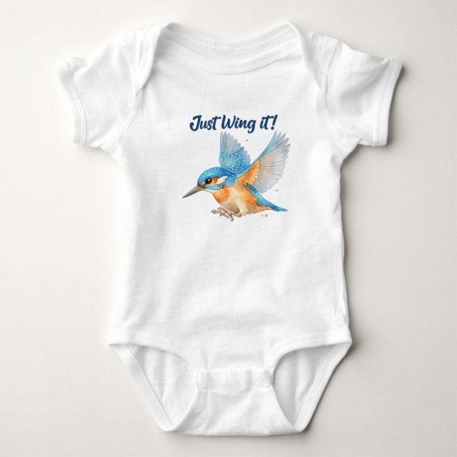 Eisvogel-Baby-Body Baby Strampler (Vorderseite)