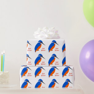 Eisvogel-Design Geburtstagsgeschenk Geschenkpapier